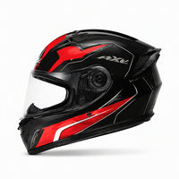 Casque de moto intégral YQH certifié DOT 3C, coque en PP ABS, visière transparente, 54-61 cm, pour la conduite sur route