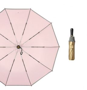 Unique Products to Sell Chinese Gift Item Custom Anti UV Waterproof 3 Fold Automatic Gold <b>Umbrellas</b> With Logo Prints - Product Image 2