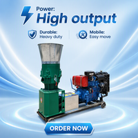 Nouvelle machine à fabriquer des granulés d'aliments pour volailles et bétail, haute productivité, 220V, utilisation agricole, capacité de 200 kg/h, maïs/blé, granulés de 4-6 mm