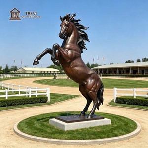 Statue de cheval sautant en bronze sur mesure, grande taille, décoration moderne pour jardin extérieur, œuvre d'art métallique, sculpture animale cheval, vente en gros OEM - Product Image 2