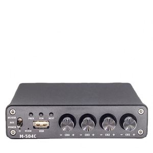 Mini Amplificador HIFI Estéreo de 4 Canales con Bluetooth 5.0, 50W, para Altavoces de Cine en Casa, Mini Amplificador de Audio - Product Image 1