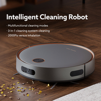 Robot aspirateur intelligent GF403 avec navigation gyroscopique, aspiration puissante de 2000 Pa, évitement d'obstacles, accueil automatique et batterie Li-Ion longue autonomie