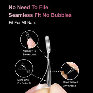 Ongles carrés effilés en acrylique à couverture complète, faux ongles à presser pour le bricolage et les professionnels de salon - Product Image 3