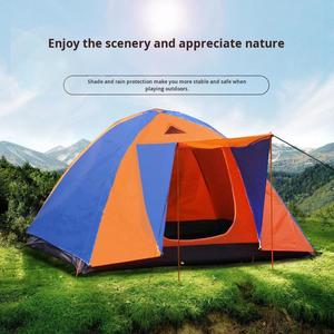Tente portable quatre saisons à double couche imperméable avec ouverture automatique rapide pour 3-4 personnes, camping en montagne en plein air - Product Image 4