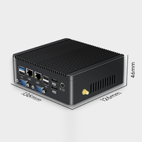 Mini PC industriel 3G/4G LTE IOT Intel Celeron J4125 Dual Nic RJ45 RS232/RS485 COM Dual 4K Fanless Computer Windows 11 Pro 8xUSB