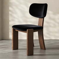Chaise de salle à manger en bois massif |   Chaise de salle à manger avec dossier, style moderne du milieu du siècle |   Fauteuil d'appoint en bois haut de gamme de designer