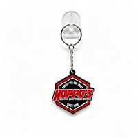 Llavero de PVC con Logotipo Personalizado al por Mayor, Forma Hexagonal, Emblema de Marca de Auto, Anillo de Goma Suave, Regalo para Taller Mecánico, Venta al por Mayor