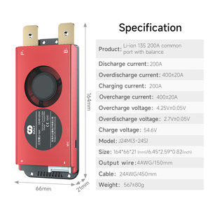 Литий-ионная батарея <span class=keywords><strong>Daly</strong></span> BMS 13S BMS 48V 200A литиевая батарея 18650 BMS система 200AH для RV литий-ионная аккумуляторная батарея <span class=keywords><strong>Daly</strong></span> - Product Image 2