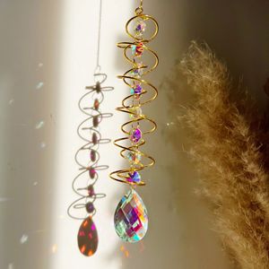 K9 Glass Indoor/Outdoor Suncatcher Rainbow Maker Espiral Tail Crystal Gazing Ball <span class=keywords><strong>Angel</strong></span> Sphere Mascot para colgar en la ventana del hogar - Product Image 6