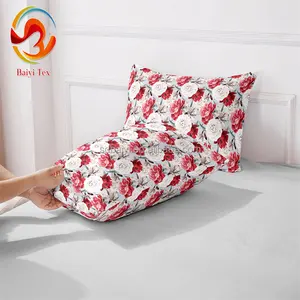 Sarung bantal penutup selimut cetak bunga segar kualitas tinggi 4 buah pemasok set tempat tidur