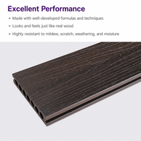 Système de terrasse DONGJIAN en composite bois gris clair imperméable avec garde-corps, revêtement de sol extérieur emboîtable pour l'extérieur