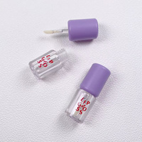 Joli flacon PETG AS pour blush liquide avec applicateur en silicone, pour huile à lèvres ou miel, tube d'emballage 3ml