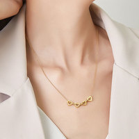 Collier tendance en acier inoxydable 316L plaqué or 18 carats avec pendentif cœur de créateur pour femme – Anniversaire