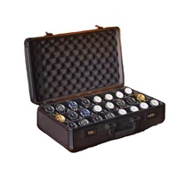 Boîte de rangement pour montres en aluminium à 8/18 emplacements, avec serrure à code, résistante aux chocs, pour voyage