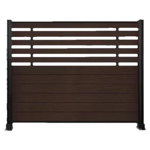 Valla de Jardín Resort WPC, Aleación de Aluminio, Relieve, Ecológica, Reciclable, Anti-UV, Anti-Decoloración, Fácil de Limpiar, Decoración Moderna para Exteriores - Product Image 2