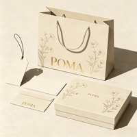 Bolsas de Papel de Regalo de Lujo al por Mayor, Bolsas de Papel Impresas para Regalos, Bolsas de Papel para Cosméticos con su Propio Logotipo