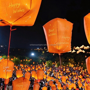 Lanterna LED Galleggiante Senza Fiamma all'Ingrosso, Riutilizzabile e Impermeabile, Palloncino dei Desideri Fai-da-Te per Decorazioni di Capodanno e Forniture per Feste - Product Image 2