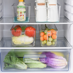 Large Pet Food Organizer Box Transparent Rectangle With Handle For Fridge Storage Preservation - Product Image 2