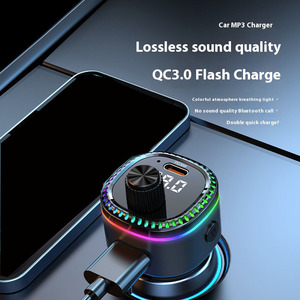 Chất lượng cao <span class=keywords><strong>Bluetooth</strong></span> xe máy nghe nhạc 12-36V đầy màu sắc LED sạc nhanh với cổng kép cho ổ đĩa USB và điện thoại di động sạc - Product Image 5