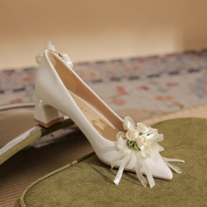 Zapatos de Novia de Verano para Mujer - Diseño Elegante con Tacón de Aguja, Cuero Genuino, Cristales y Pedrería, Características de Comodidad para un Look Moderno - Product Image 5