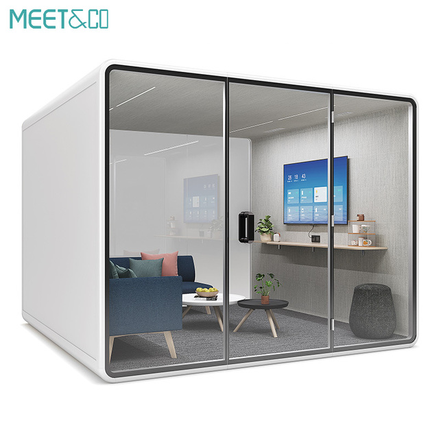 Movable Acoustic Panel Soundproof Cabin Indoor/Outdoor Modern Sound Booth for Office Building Mall Workshop Villa Hotel