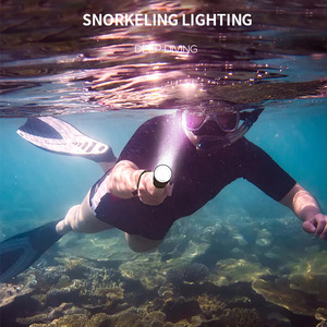 Diving Flashlight 2*XHP50 LED High Power Magnetic <b>Switch</b> Fixed Focus Waterproof Rechargeable Part D208 for Scuba Diving - Product Image 3