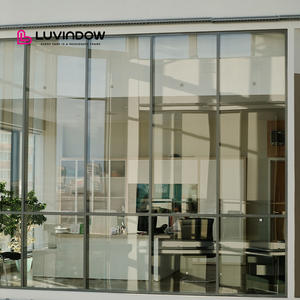 نظام نوافذ ستائرية من الألمنيوم بتصميم نحيف وزجاج مزدوج من لوفيندو للفلل والمباني الشاهقة - Product Image 1