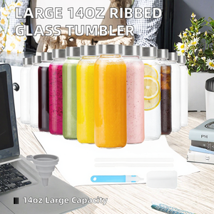 Bouteille d'eau en verre borosilicate de haute qualité avec couvercle en acier inoxydable, anti-fuite, réutilisable, pour la maison, le bureau, la salle de sport et les voyages - Product Image 2