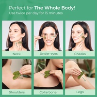Offre spéciale OEM label privé rouleau gua sha ensemble rouleau de jade anti-âge naturel gua sha outil facial jade massage du visage gua sha