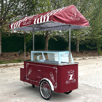 Carrito de helado móvil Retro, carrito de helado personalizado a la venta