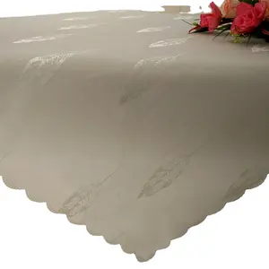 Leaf Design Jacquard Table Cloth for Dinning Table