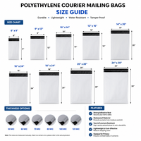 Enveloppes en polyéthylène PE de 60 microns, blanches brillantes, avec impression de slogan personnalisé, imperméables, auto-adhésives, biodégradables, recyclables, pour l'expédition