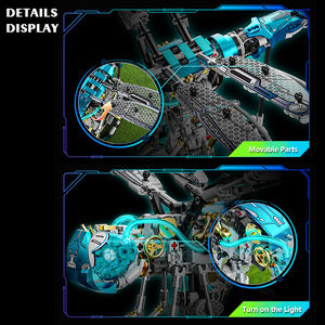 13086 cơ khí con chuồn chuồn xây dựng Kit moc vỗ mô hình cánh với ánh sáng LED Kit STEM khối giáo dục - Product Image 5