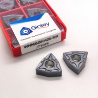 Plaquettes de coupe en carbure Ginley WNMG WNMG080408-TM pour tournage, outils de coupe CNC en forme de pêche, plaquettes de coupe en carbure WNMG WNMG060408