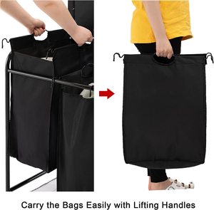 MTS con asse <span class=keywords><strong>da</strong></span> stiro <span class=keywords><strong>cesto</strong></span> portabiancheria con tirante laterale 3-Bag e ruote <span class=keywords><strong>cesto</strong></span> portabiancheria - Product Image 4