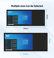 Pizarra Interactiva Inteligente EIBOARD OEM ODM de 75 Pulgadas, Pantalla Táctil LED 4K, Android OPS, para Educación en el Aula