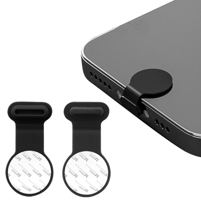 Type-C Anti Loss Dust Plugs Ultra-thin USB C-Type Port Silicone Dust Covers for iPhone Mobile Phone Charging Port Protection