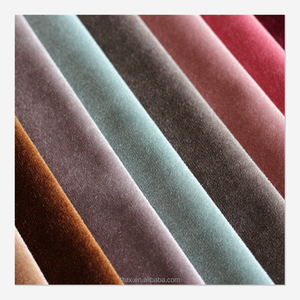 Tissu de velours brillant de mode coréenne, chaîne tricotée par la machine à grande vitesse karl-mayer velours en polyester - Product Image 1