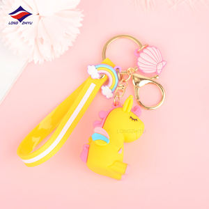 Porte-clés personnalisés motif petit cheval arc-en-ciel, licorne rose en forme de dessin animé, pendentif de <span class=keywords><strong>sac</strong></span>, nouvelle collection, 2019 - Product Image 3