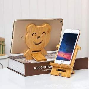 Wooden House Phone Stand Natural Color Desktop Portable <b>Tablet</b> <b>Holder</b> For Desk Use - Product Image 4