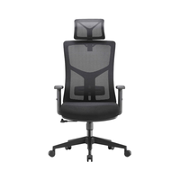 Chaise de bureau ergonomique pivotante moderne en maille personnalisable avec 3 vérins à gaz et 4 sections réglables pour ordinateur