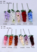 Bunga Delphinium Buatan Ajacis Mekar Palsu Delphinium Ungu Snapdragon Delphinium