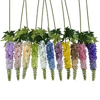 Ensemble de fleurs décoratives de luxe léger pour mariage et maison, motif Lys Queue de Renard à tige haute, avec technique de mise en forme par os