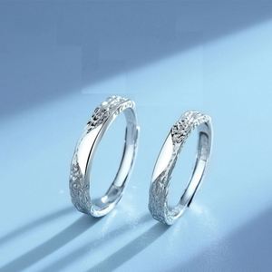 Anillo De Acero Inoxidable Platinum Plated <b>Couple</b> Wedding <b>Ring</b> Opening Adjustable Rhinestone Wedding Bridal <b>Rings</b> <b>Couple</b> Set - Product Image 2