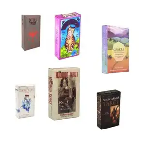 Grosir Gaya Terbaru 500 Kartu Tarot Bahasa Inggris Kartu Oracle Online dengan E-guidebook Papan Ramalan Permainan Carta De Tarot