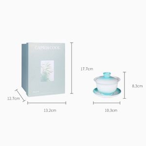 Bougie parfumée artisanale en porcelaine avec mèche en bois, élégante bougie d'aromathérapie artistique pour la maison - Product Image 3