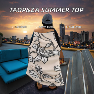 เสื้อกล้ามแฟชั่น TAOP&ZA คอลเลคชั่นฤดูร้อน 2025 สำหรับผู้หญิง สไตล์วินเทจ ทอผ้าแบบรูช  รักษ์โลก ชายเสื้อไม่สมมาตร คอเซ็กซี่ เปิดหลัง สายเดี่ยว - Product Image 2