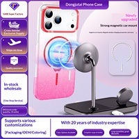 Coque de téléphone magnétique à paillettes dégradées, compatible avec iPhone 11/12/13/14/15/16/17 Pro Max, anti-chute