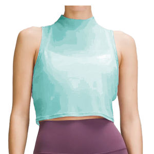 2024 Comfortably Stylish <b>Women</b> Sporty See Through Tank <b>Top</b> Sheer Cropped <b>Top</b> Perfect With High-Rise Pants - Product Image 4