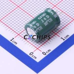 Condensateur électrolytique en aluminium à montage traversant EGF687M1CF12CB, composant à montage traversant (THT), D8xL12mm 680uF 20% 16V 3.5mm - Product Image 2